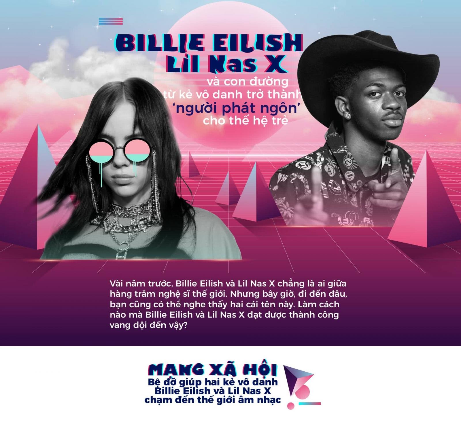 Billie Eilish, Lil Nas X và con đường từ kẻ vô danh trở thành ‘người phát ngôn’ cho thế hệ trẻ