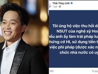 Nữ ca sĩ đầu tiên ở Vpop ủng hộ thu hồi danh hiệu NSƯT của Hoài Linh sau ồn ào 14 tỷ đồng tiền từ thiện