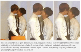 Giải mã câu chuyện Jin và V của nhóm BTS hôn nhau.....