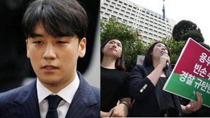 Phụ nữ Hàn Quốc xuống đường biểu tình sau khi Tòa án bác bỏ lệnh bắt giữ Seungri và Yoo In Suk 