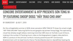 Tin vui: Một tờ báo quốc tế Mỹ uy tín về rap vừa đưa tin về MV ‘Hãy trao cho anh’ của Sơn Tùng ngay ngày đầu tiên MV ‘thả xích’