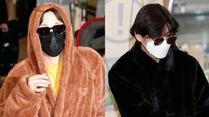 J-Hope và V (BTS) khiến netizen 'đứng hình' vì outfit sân bay: Người diện áo choàng tắm, người lại 'thời trang phang thời tiết'