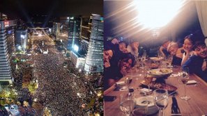 Giữa tâm bão biểu tình, Big Bang và YG lại bị chỉ trích vì đăng ảnh tiệc tùng