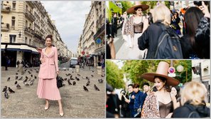 Hậu lùm xùm khẩu chiến với Tâm Tít, Maya được truyền thông Paris Fashion Week săn đón nhiệt tình