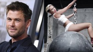 Khoe clip 'anh rể' Chris Hemsworth nhảy 'Wrecking Ball' cực lầy lội, Miley Cyrus vội quá đến nỗi tag nhầm người lạ