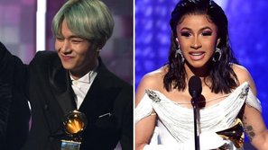 Mỹ nam có gương mặt đẹp trai nhất thế giới 'say nắng' trước màn biểu diễn của Cardi B tại Grammy 2019