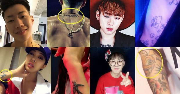 Nine Male Idol Tattoos That Netizens Either Love Or Hate  Koreaboo