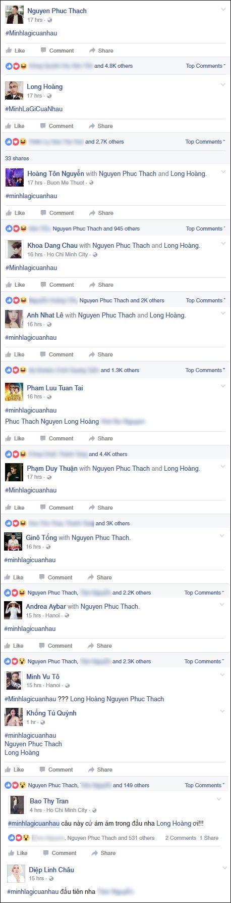 Sao Việt để hashtag ủng hộ Only C - Lou Hoàng