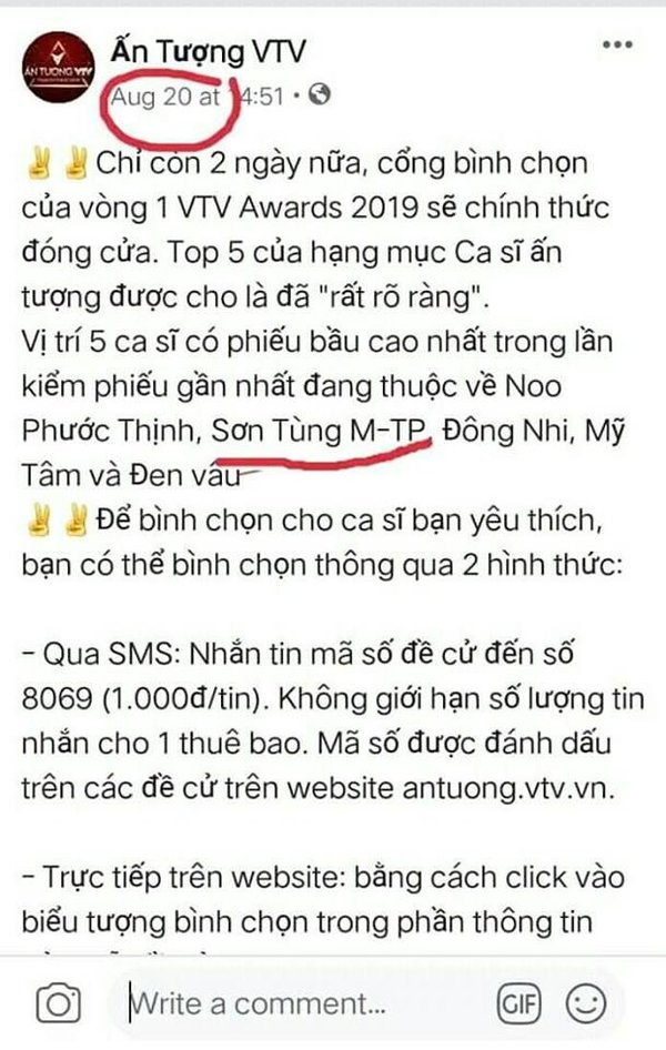 nghi vấn VTV Awards kiếm fam bẩn từ Sơn Tùng M-TP