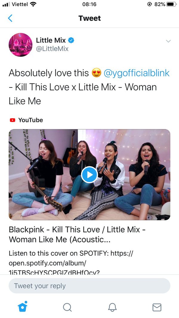 Động thái lạ của Little Mix với bản cover của BLACKPINK khiến người người, nhà nhà thích thú.