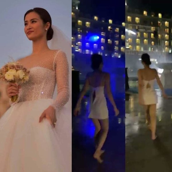 Cận cảnh chiếc váy cưới xa hoa lộng lẫy của Đông Nhi trong đám cưới