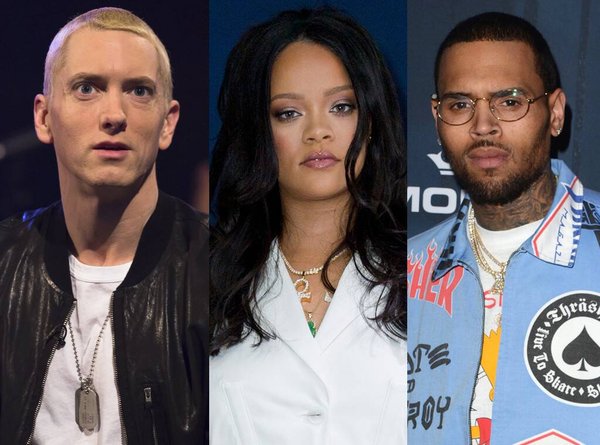 Ca khúc ủng hộ Chris Brown đánh Rihanna của Eminem bị lộ
