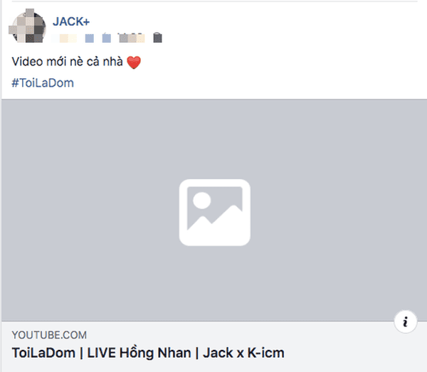 clip live sóng gió của Jack bị ăn gậy bản quyền từ công ty của K-ICM 4