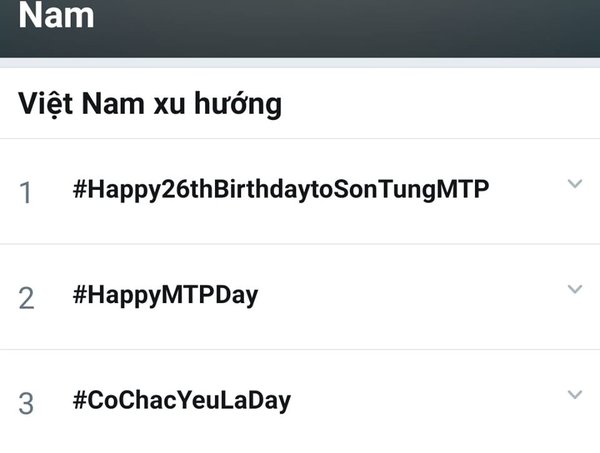 Nhân ngày đặc biệt, top Trending Twitter Việt Nam chứng kiến sự thống trị từ cái tên Sơn Tùng M-TP 3