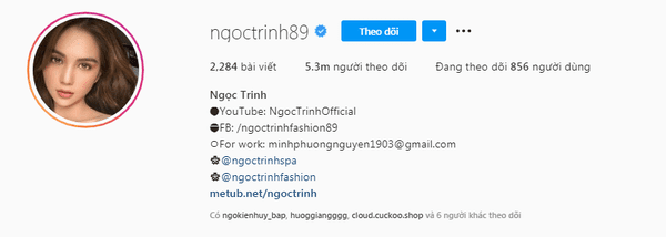 5 tài khoản Instagram được theo dõi nhiều nhất showbiz Việt hiện nay 2