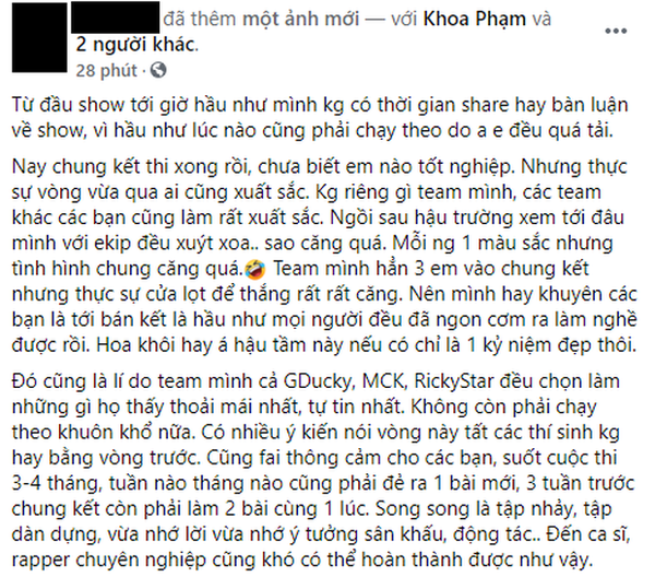 'Quái vật' của Rap Việt bị chê 'out trình' trong đêm Chung kết nhưng fan lại nhận ra sự tâm lý đến mức ghen tị của HLV Karik 3
