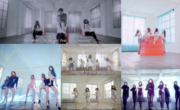 Đếm sơ qua ta có thể thấy các MV sử dụng phòng trắng là “Be Natural” (Red Velvet), “What About You” (Laboum), “Marionette” (Stella)...