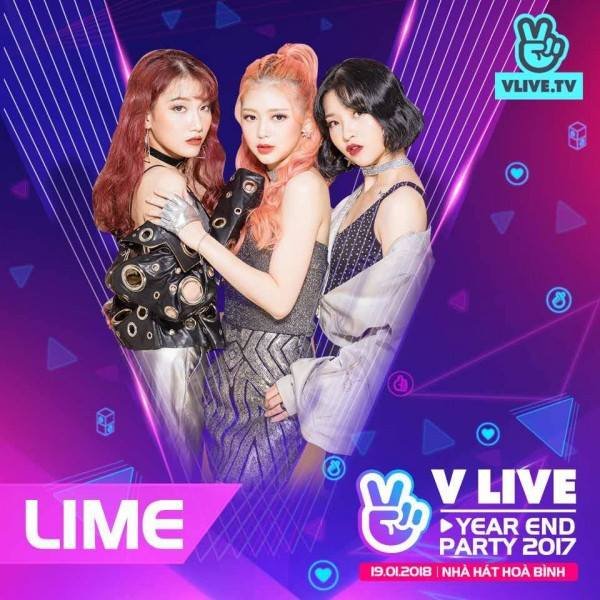 lime tham gia V LIVE Year End Party