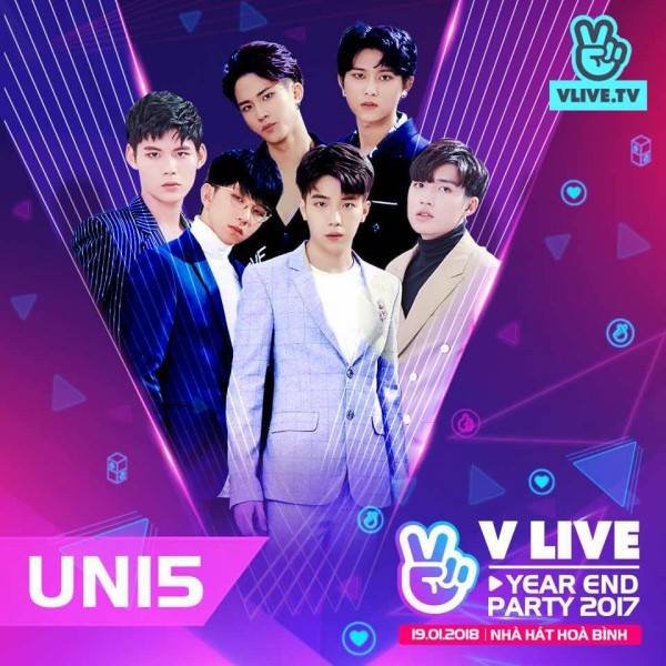 uni5 tham gia V LIVE Year End Party