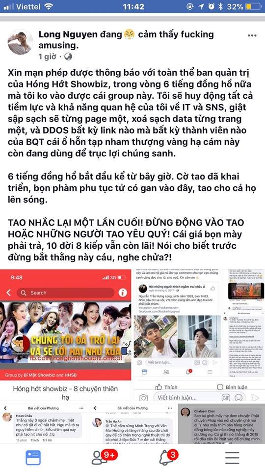 Rocker Nguyễn bức xúc lên tiếng khi phát hiện những comment soi mói đời tư trên các page hóng hớt chuyện showbiz