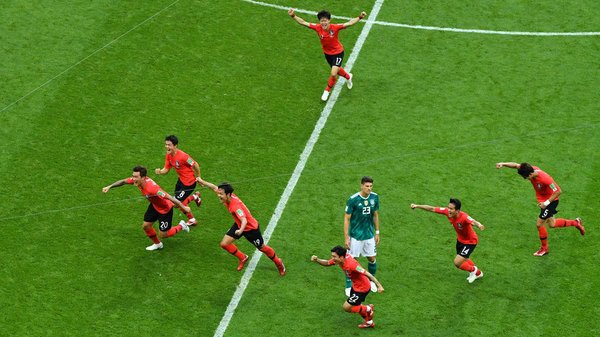 sao Hàn chúc mừng trận thắng của Hàn Quốc trước Đức tại World Cup 2018