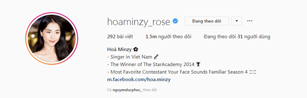Instagram của Hòa Minzy