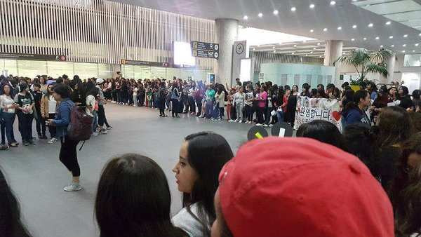 Image result for crowd kpop airport